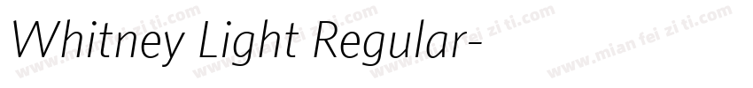 Whitney Light Regular字体转换
